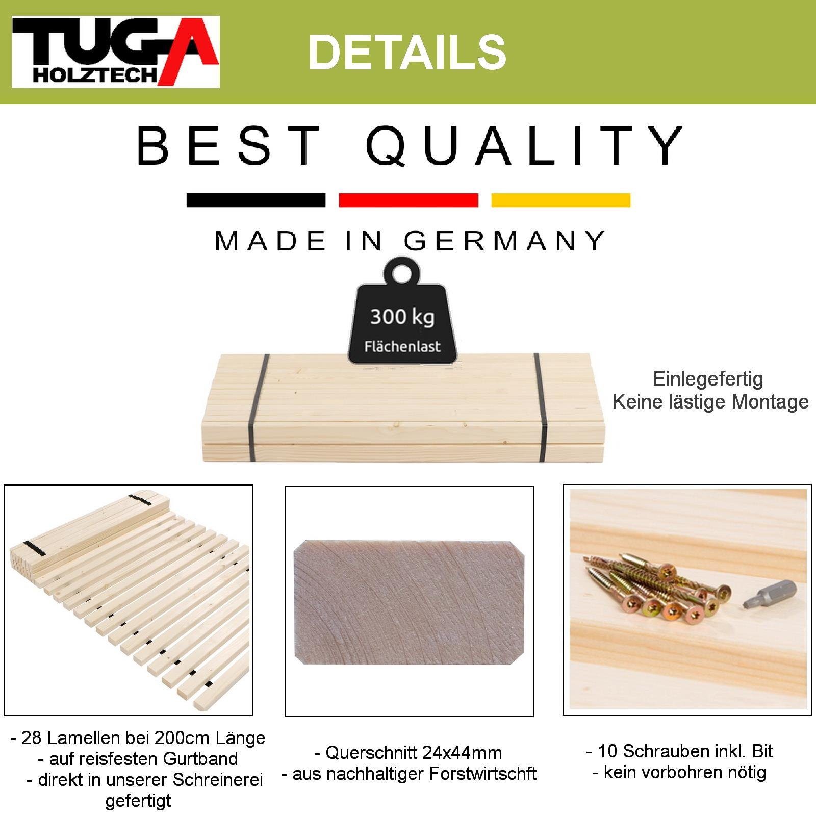 Rollrost Rollrost " Lamellen - Xandi " Lattenrost 24 mm 90 x 190 cm, TUGA-H günstig online kaufen