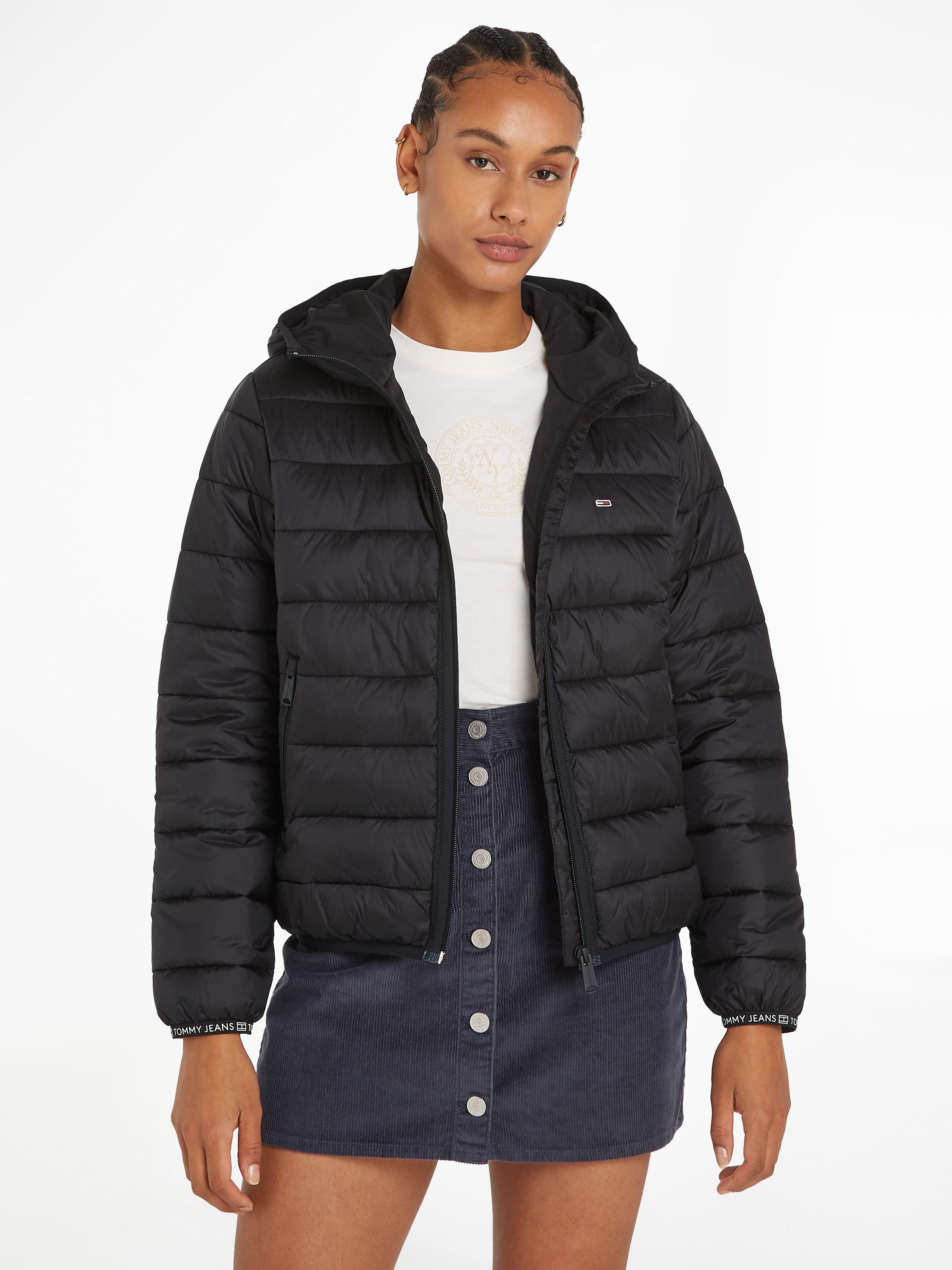 Tommy Jeans Curve Steppjacke TJW QUILTED TAPE HOOD JACKET EXT Große Größen