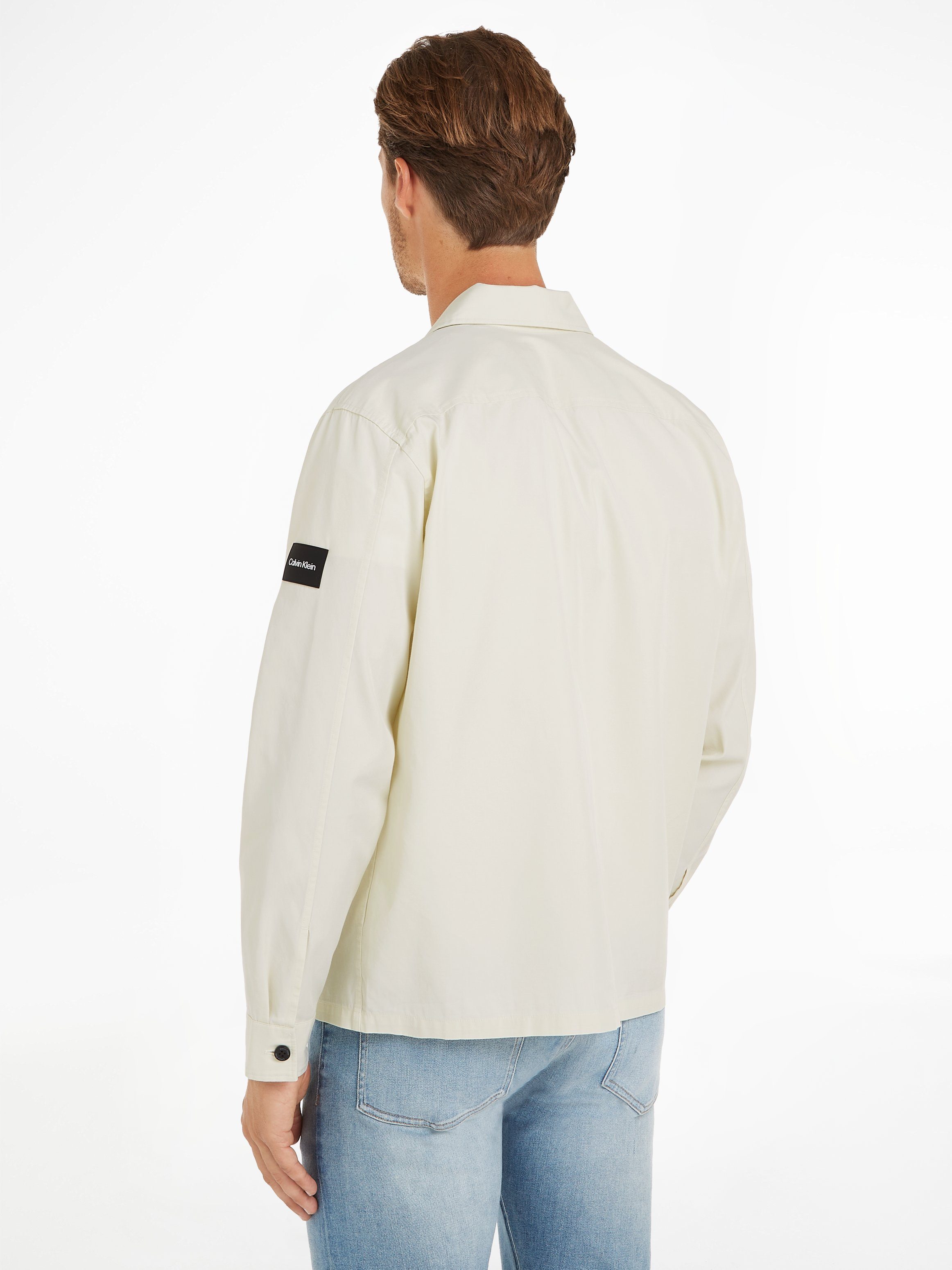 Calvin Klein Langarmhemd COTTON NYLON OVERSHIRT mit aufgesetzten Brusttasch günstig online kaufen