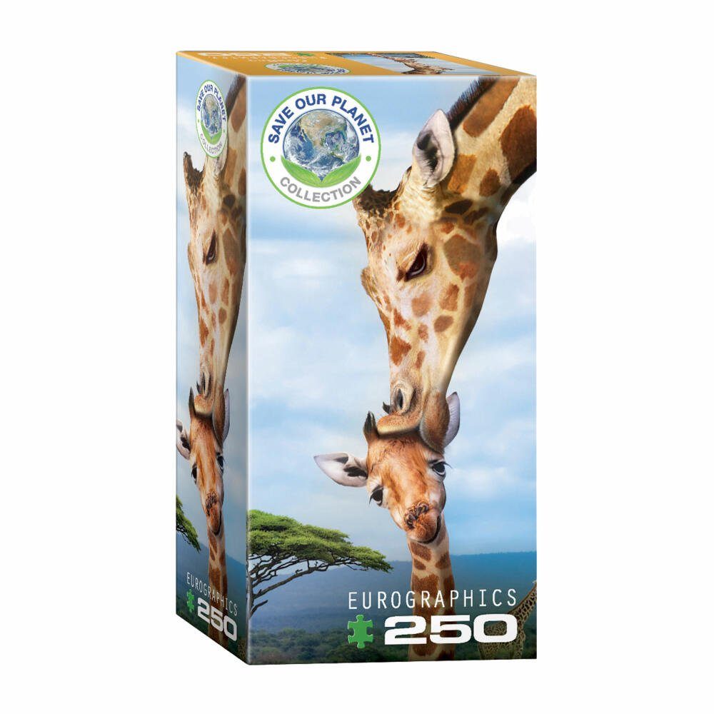 EUROGRAPHICS Puzzle Giraffenmutterkuss, 250 Puzzleteile