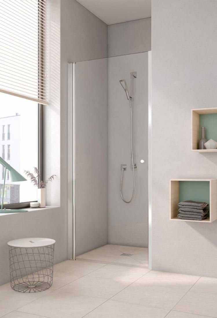 Aloni Dusch-Schiebetür CR043-80, 190x81 cm, (1-St) ESG-Sicherheitsglas mit Nano-Beschichtung