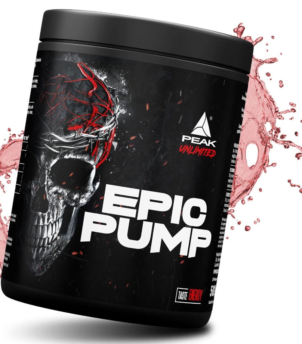 PEAK Pre Workout Epic Pump Booster 500 g Pulver Pulver, 1 er nicht im Set enthalten, Einzelprodukt à 1 St., 500 g, Vegan, glutenfrei, laktosefrei, ohne Aspartam
