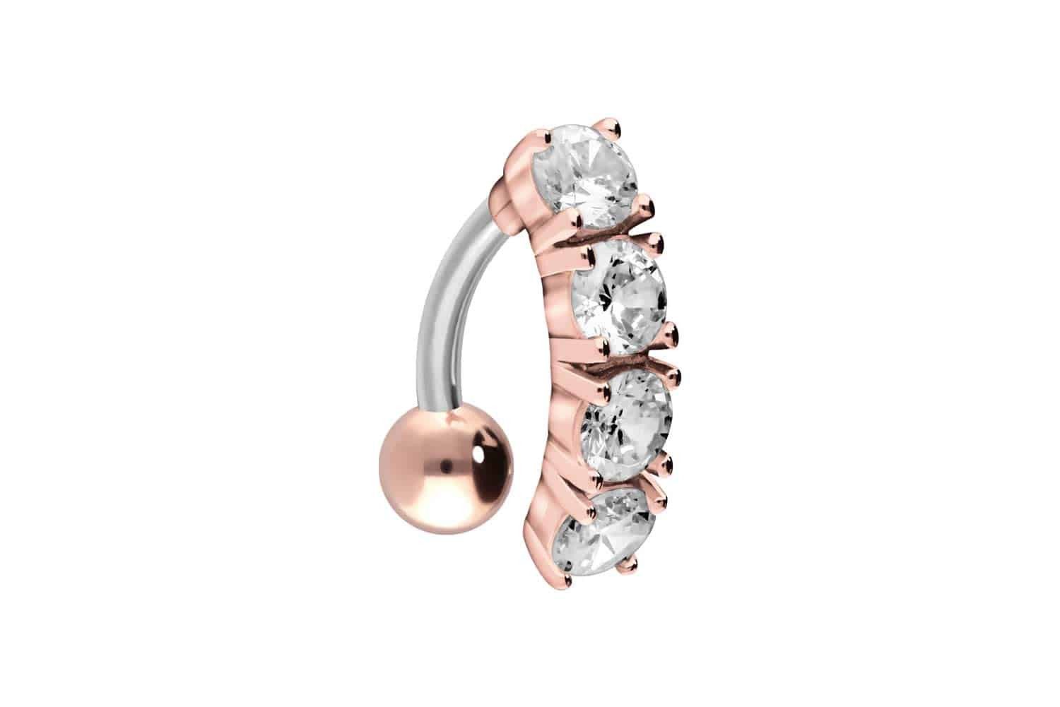 PIERCINGLINE Bauchnabelpiercing Titan Bananabell mit 925er Silber-Design KR günstig online kaufen
