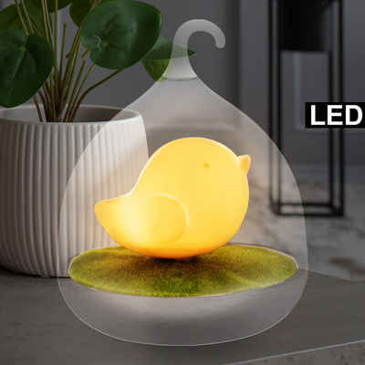 Globo Dekolicht, Leuchtmittel nicht inklusive, LED Vogel Tisch Lampe orange Touch Dimmer USB Deko Wohn Zimmer
