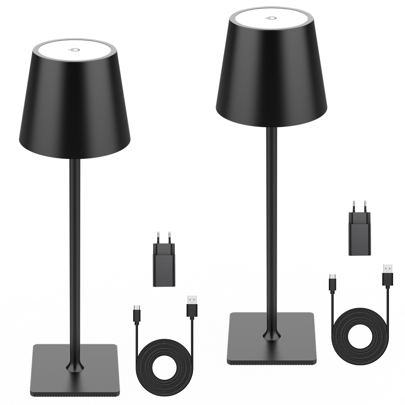 LQWELL LED Tischleuchte Tischlampe Kabellos Aufladbar, günstig online kaufen