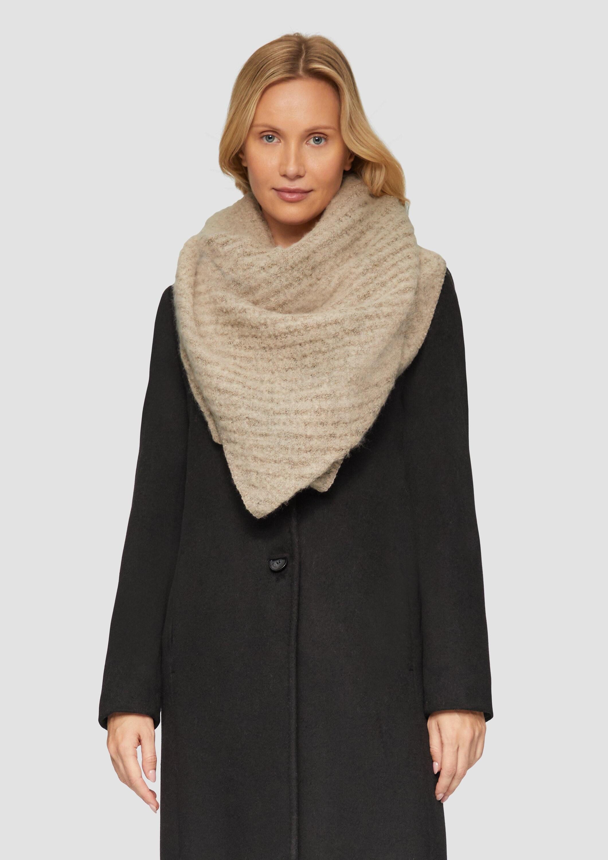 s.Oliver Schal Tuch, Triangel-Schal mit Strickmuster günstig online kaufen