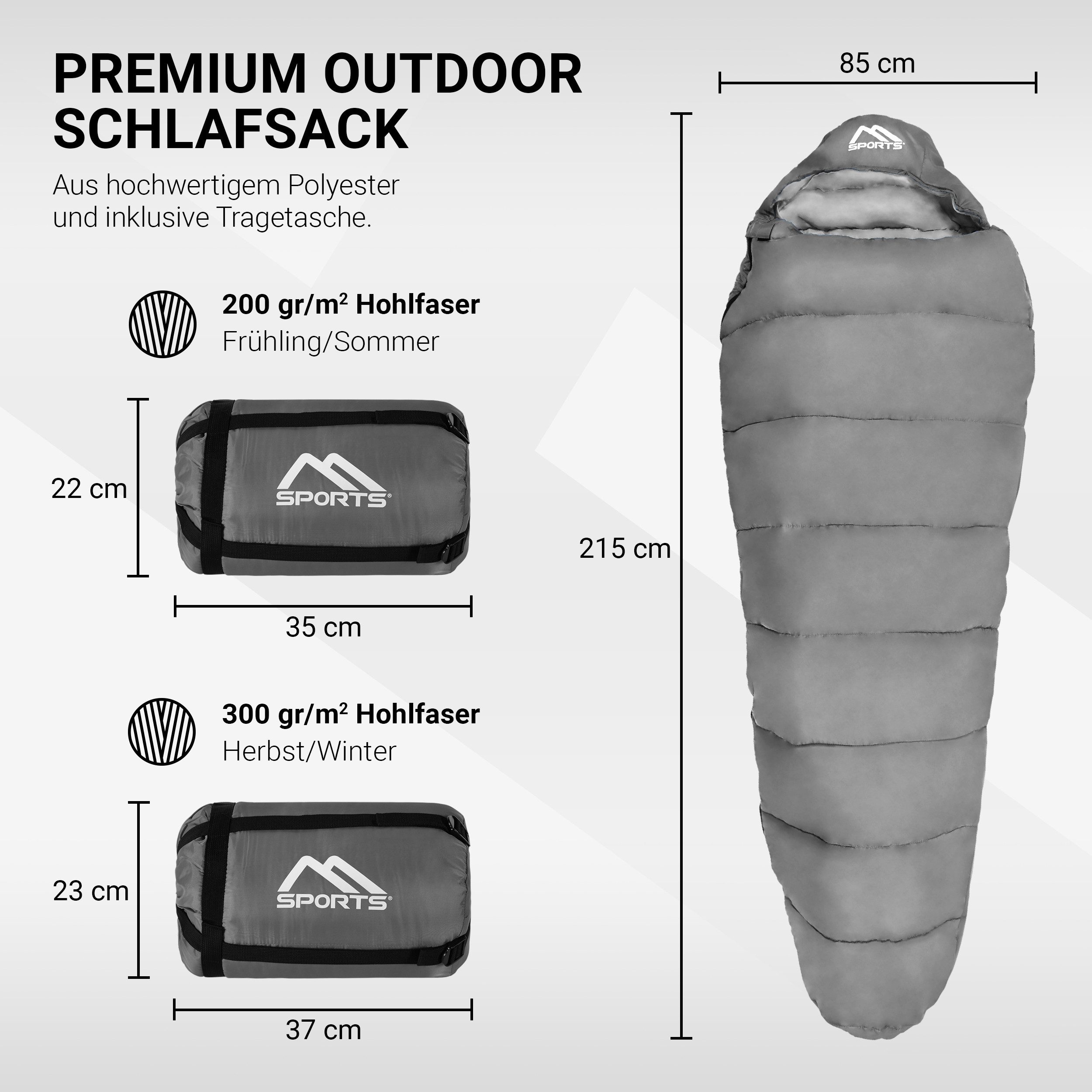 MSports® Schlafsack Schlafsack Outdoor inkl. Tragegurt günstig online kaufen