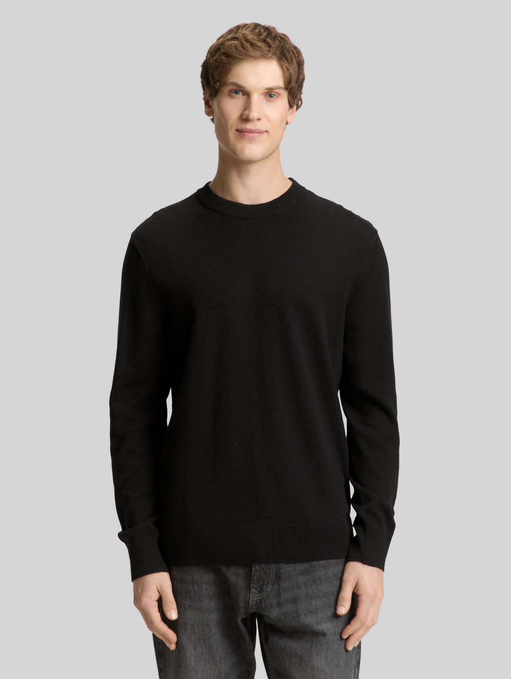 TOM TAILOR Denim Strickpullover Pullover & Strickjacken Basic Strickpullover aus Baumwolle