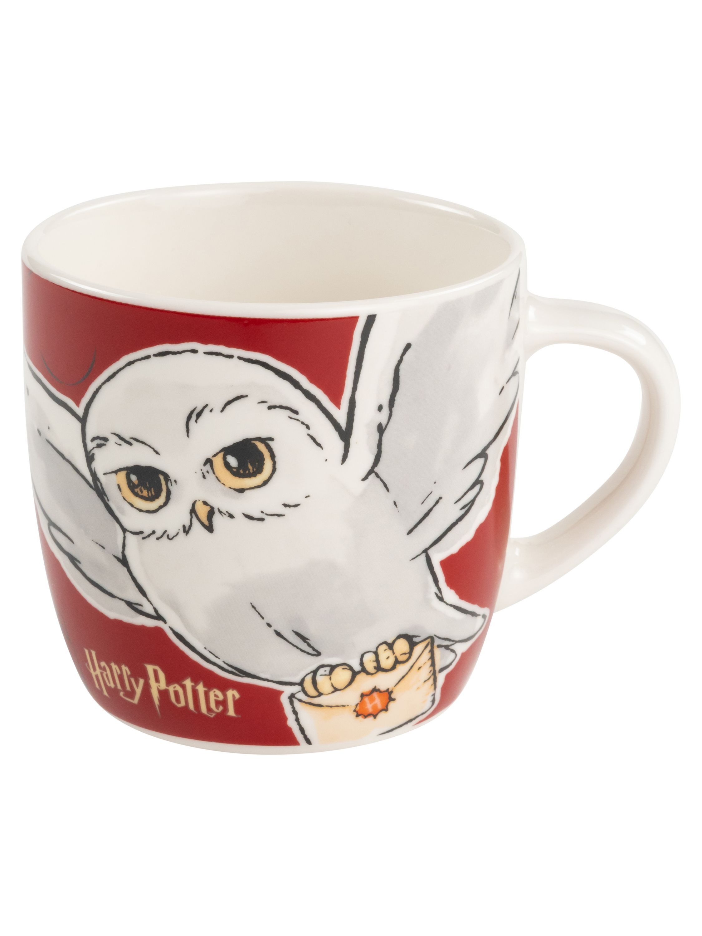 United Labels® Frühstücks-Geschirrset Harry Potter - Hedwig Eule - 3-teilig, 1 Personen, Porzellan