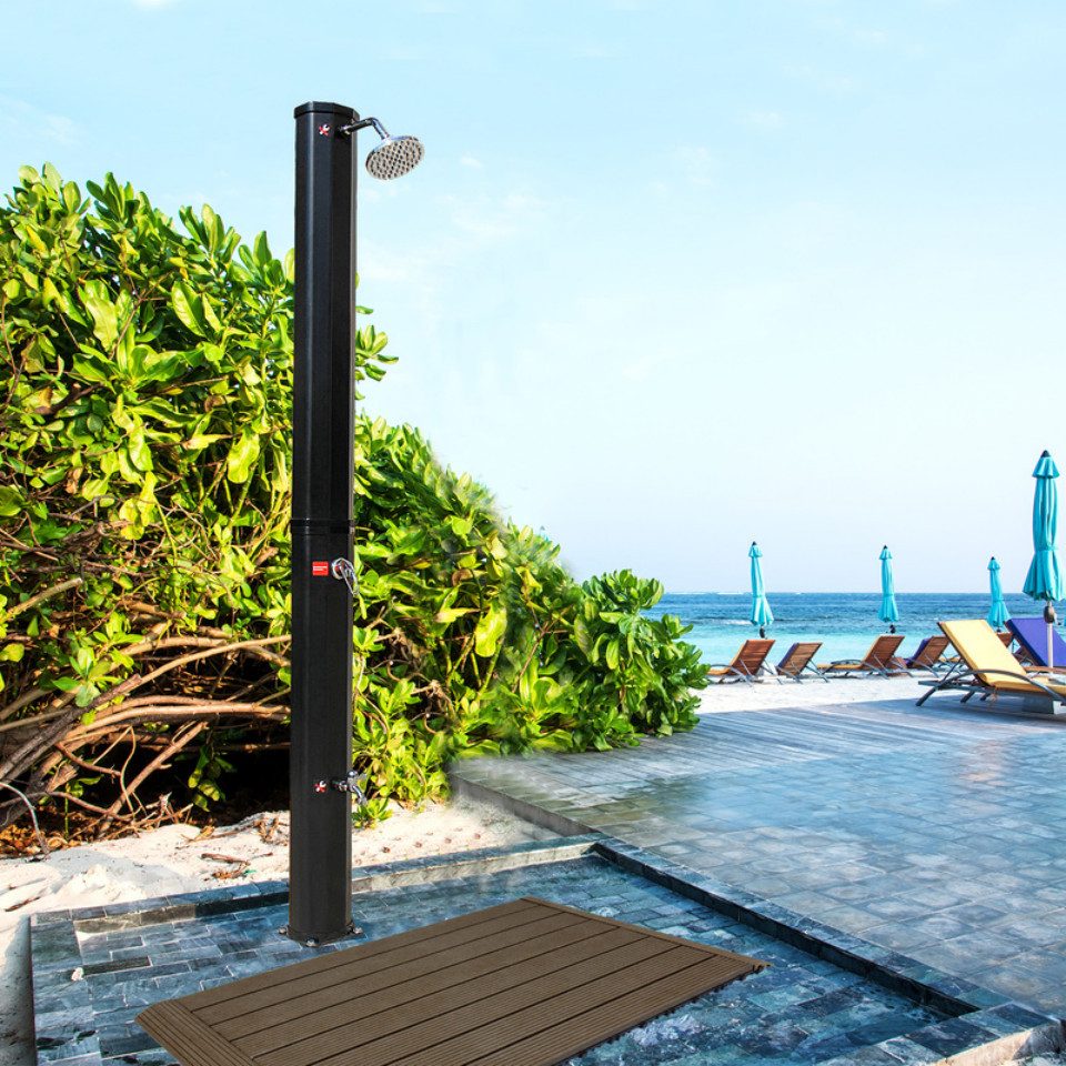 CCLIFE Gartendusche Solardusche mit Bodenplatte 35 40L Solar Gartendusche P günstig online kaufen