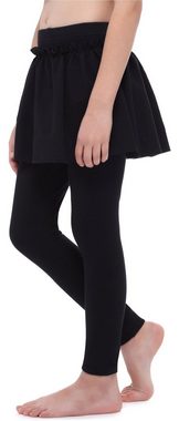 Merry Style Leggings Mädchen Lange Leggings aus Baumwolle mit Rock MS10-255 (1-tlg) elastischer Bund