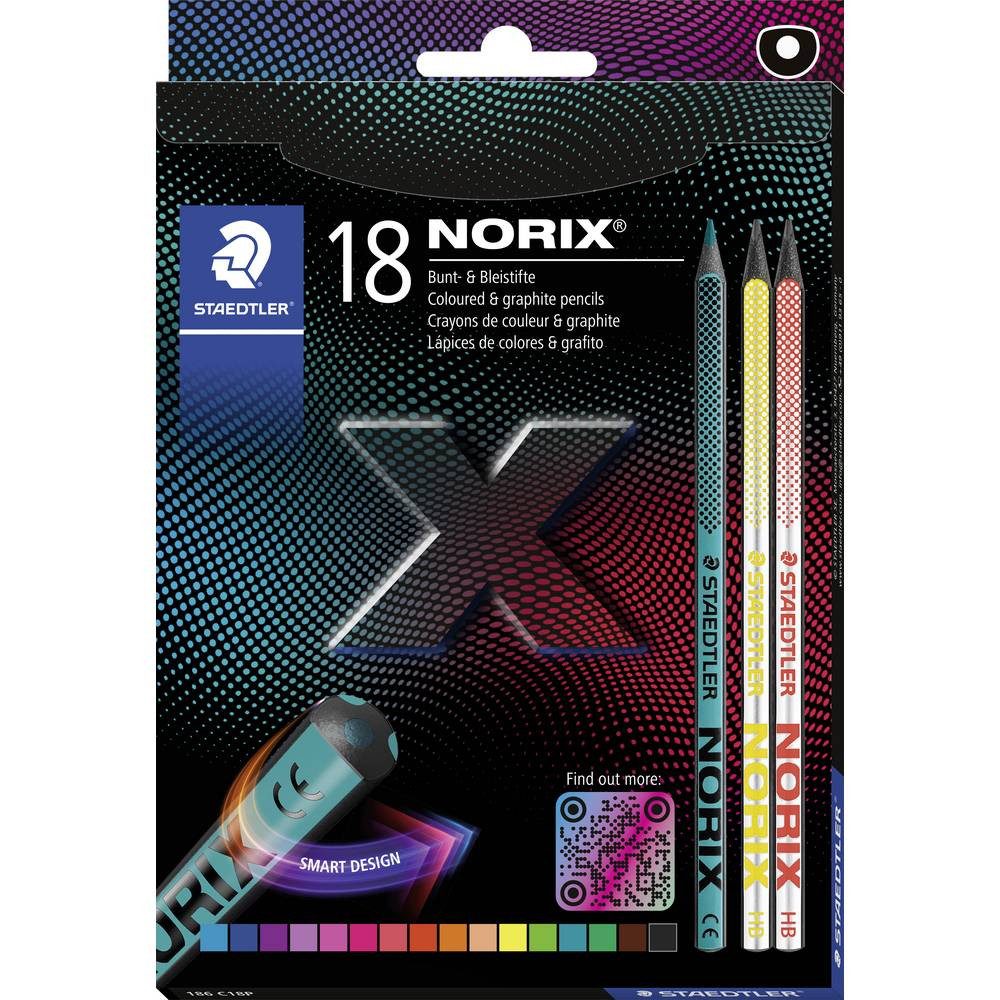 STAEDTLER Buntstift Buntstift NORIX Buntstift Set 100% PEFC 186 C18P 18 St.