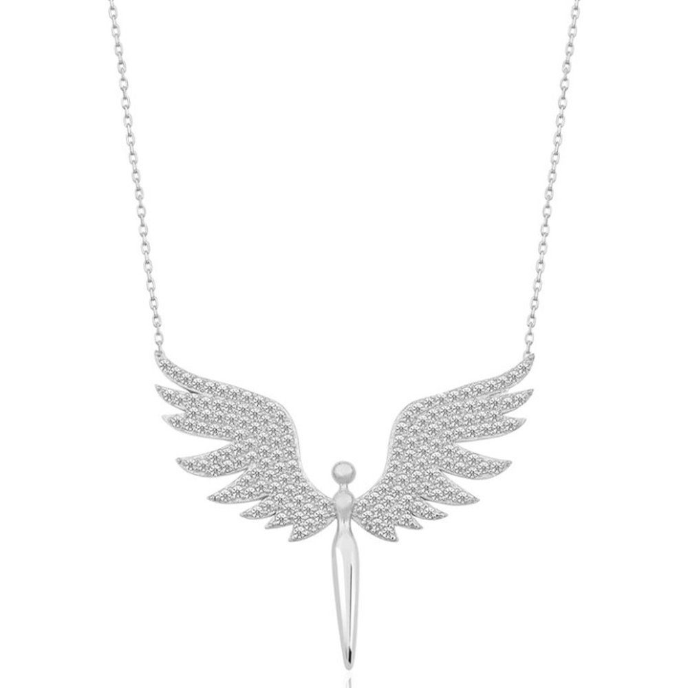 Einzelstück Kette mit Anhänger Schutzengel Halskette 925 Sterling Silber I günstig online kaufen