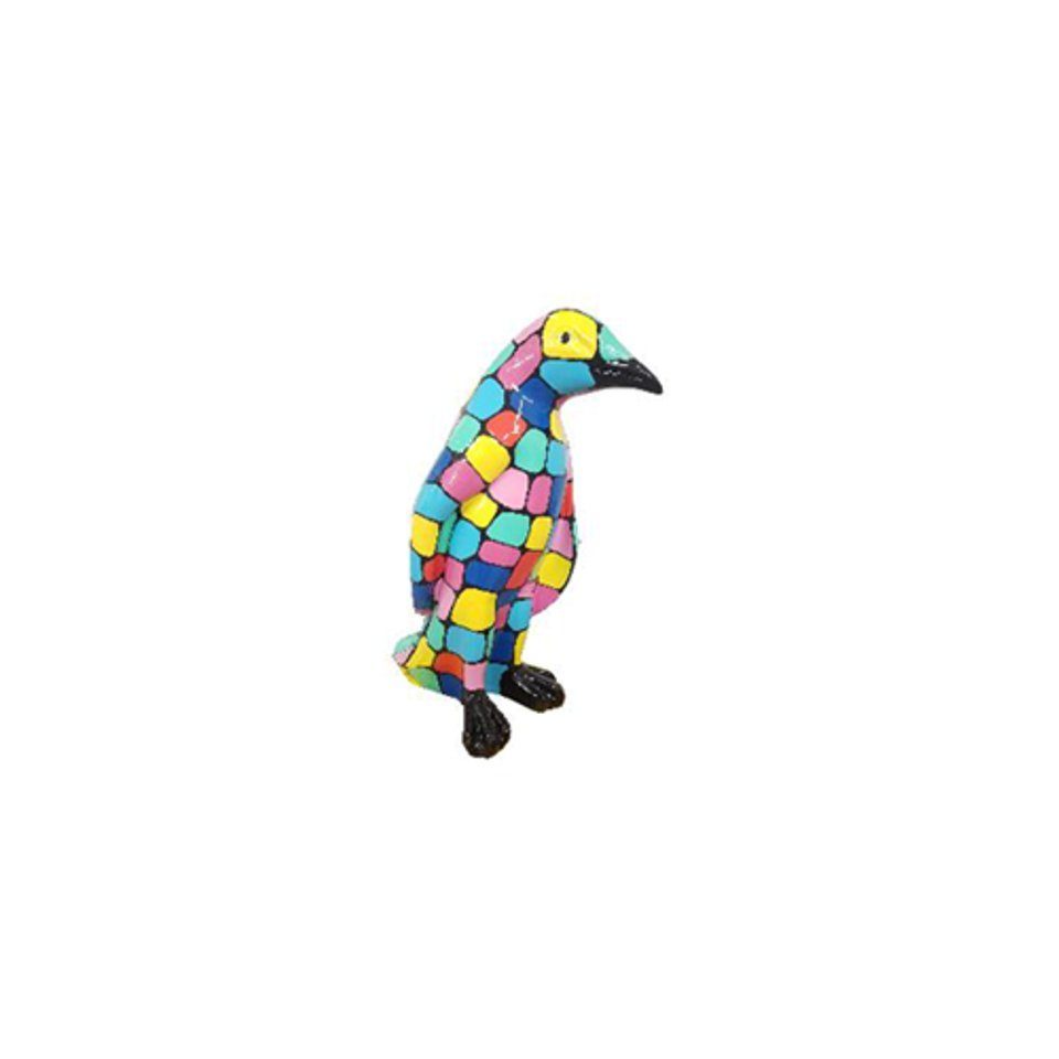 JVmoebel figur bemalt 40cm Dekofigur moderne neu figuren statuen abstrakte pinguin bunt