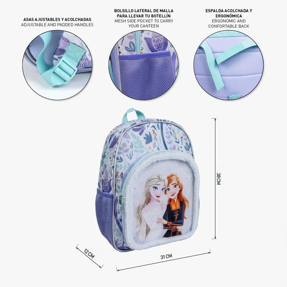 Disney Frozen Kinderrucksack Rucksack für Kinder – Freizeitrucksack & für Schule & Ausflüge