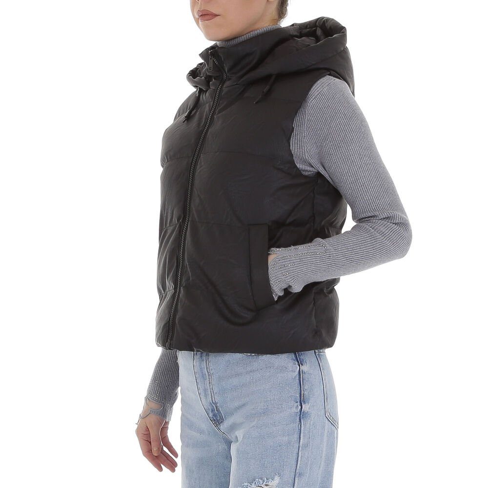 Ital-Design Lederimitatjacke Damen Freizeit Kapuze Gefüttert Übergangsjack günstig online kaufen