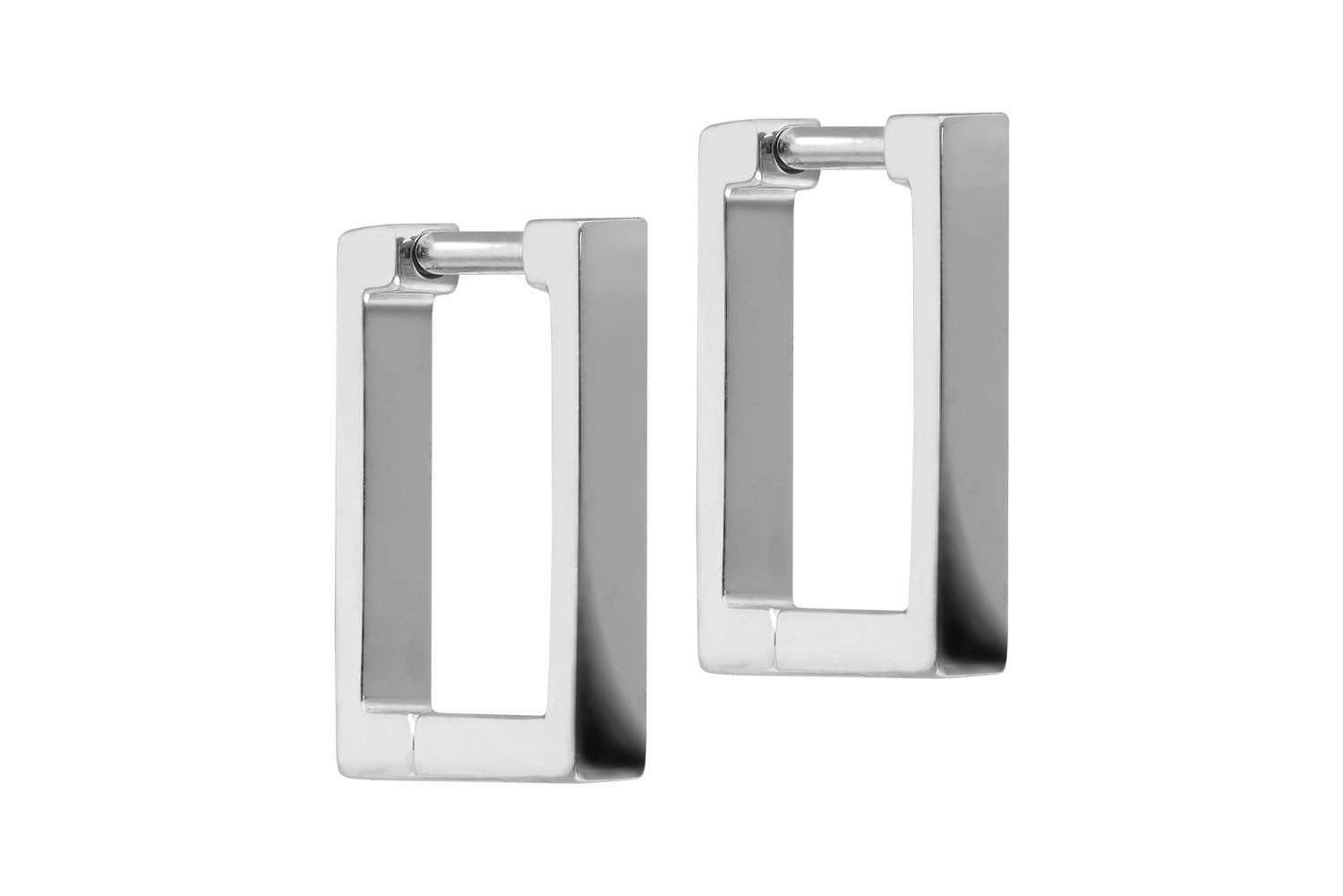 FILANGO Paar Creolen Titan Ohrclicker Creolen QUADRAT (Creolen, 1-tlg)