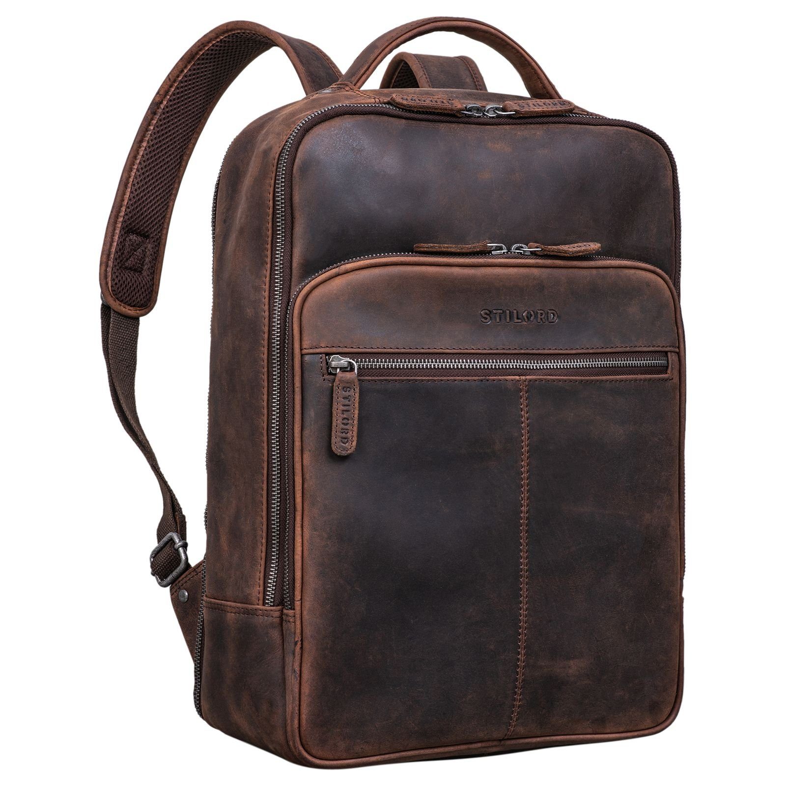 STILORD Notebook-Rucksack "Pietro" Business Lederrucksack Groß