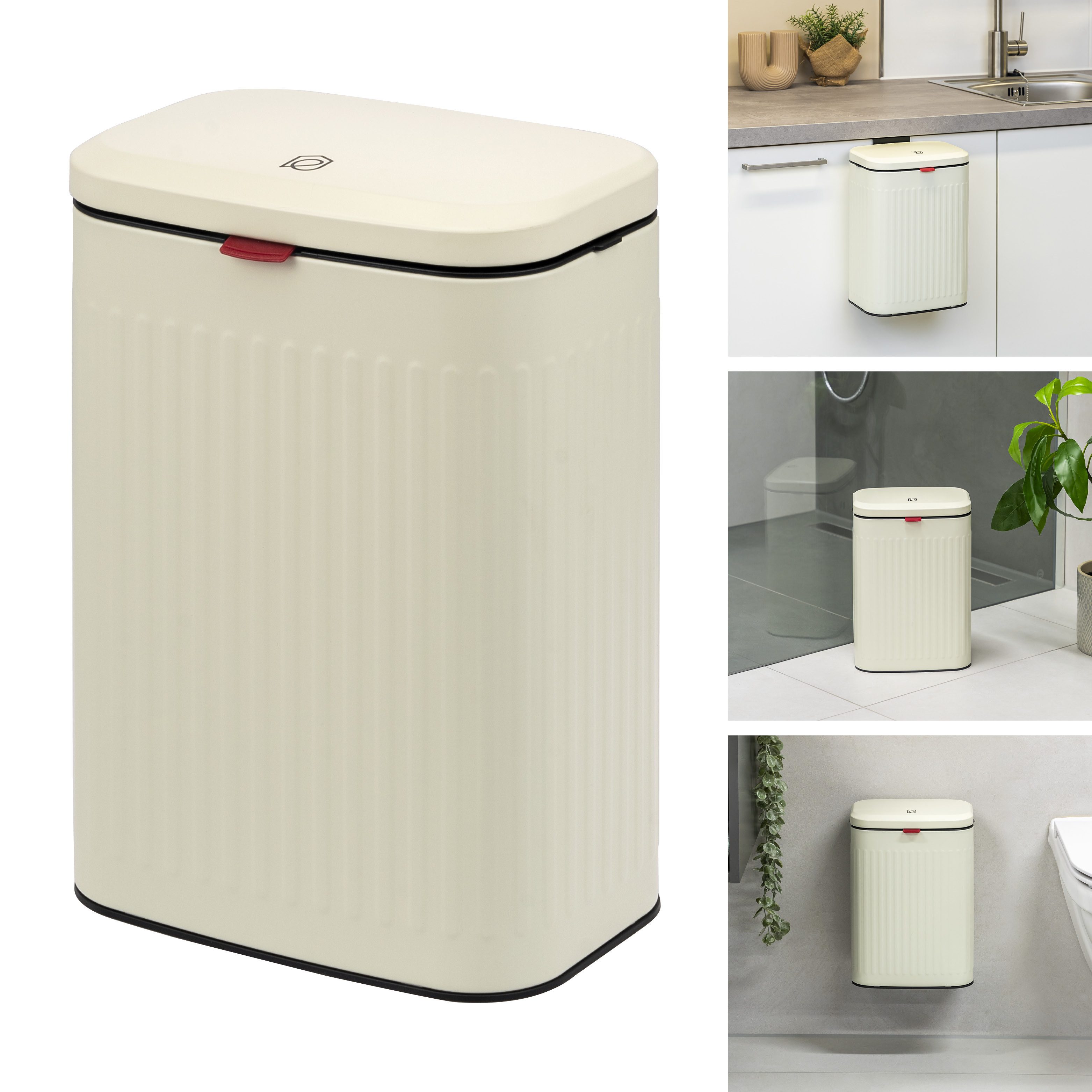 eluno Мусорные урны Küchen- und Badabfalleimer, 6 Liter Fassungsvermögen