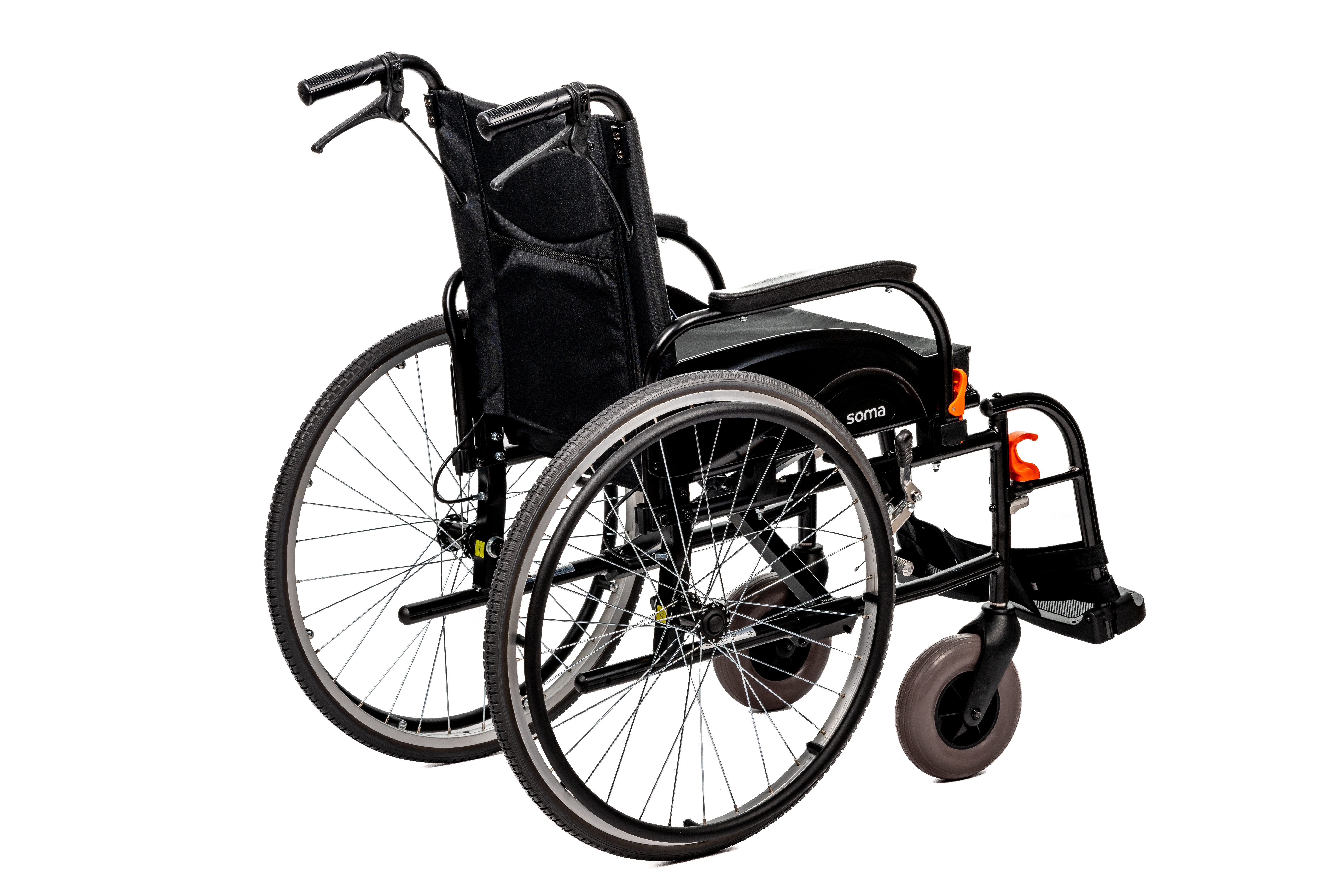 KARMA MEDICAL Rollstuhl Faltbare Rollstuhl – AGILE bis 125kg Hinterräder mit Schnellspanner