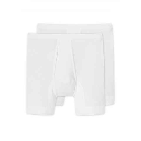 Schiesser Retro Boxer 2er Pack Original Classics Doppelripp (Spar-Set, 2-St) Unterhose kurz - Baumwolle - Mit Eingriff - Strapazierfähig