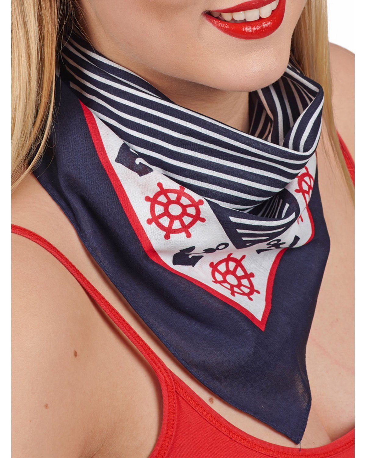 Das Kostümland Kostüm Matrosen Bandana - Marine Halstuch 55 x 55 cm - 41 günstig online kaufen