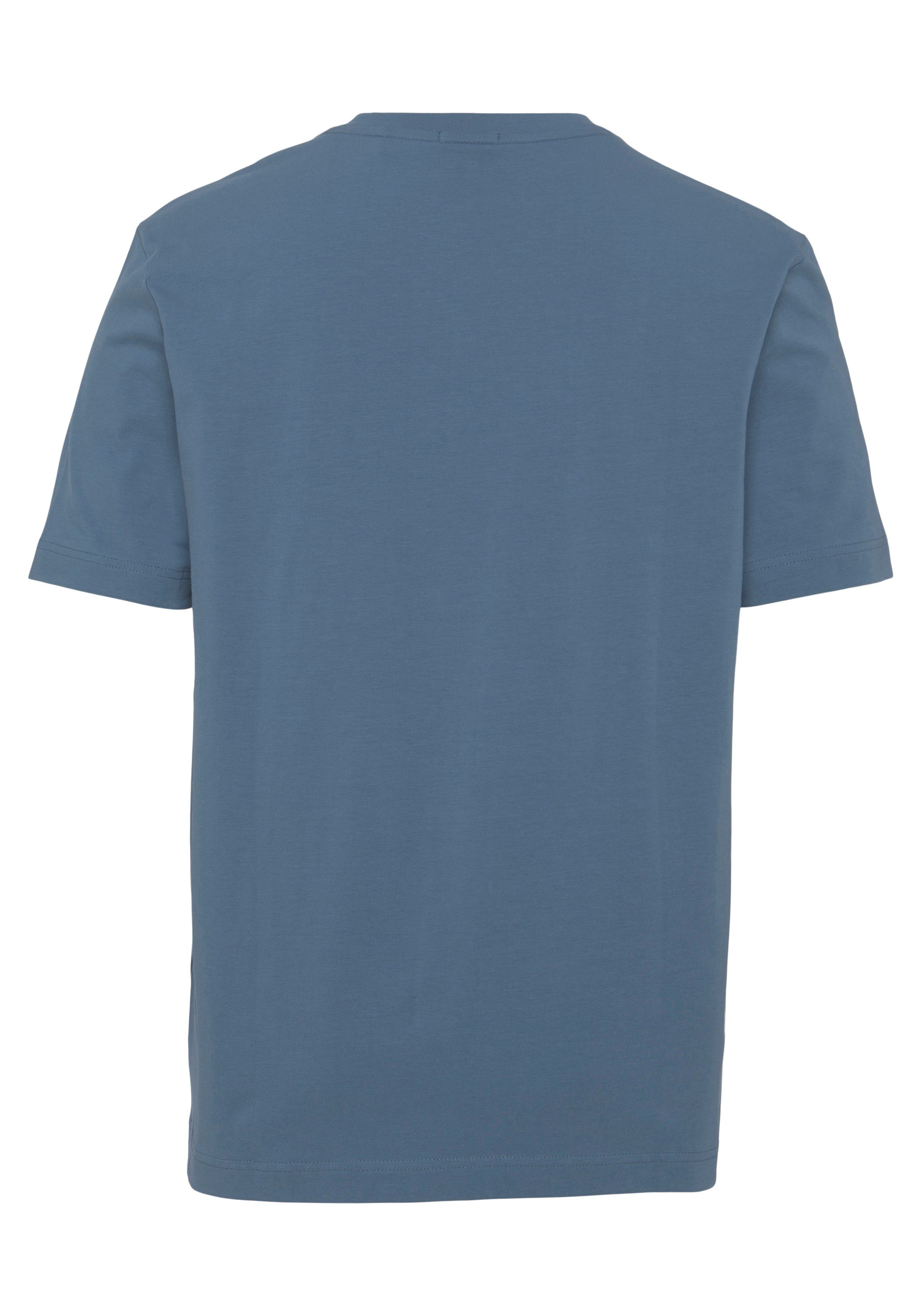BOSS ORANGE T-Shirt 489 TChup mit Blue Open Rundhalsausschnitt