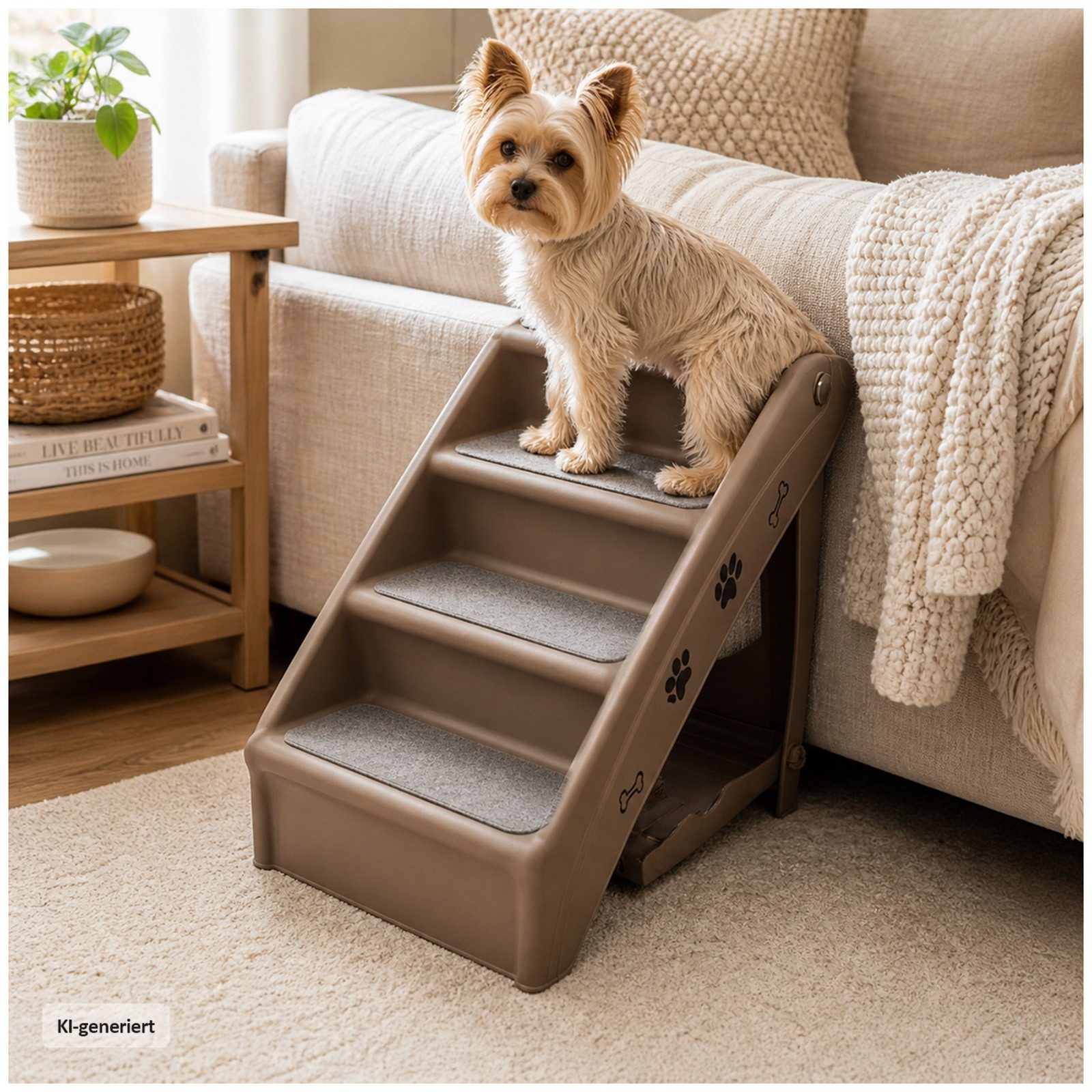 HTI-Living Hundezwinger Pet Treppe für Hunde und Katzen mit Anti Rutsch Belag