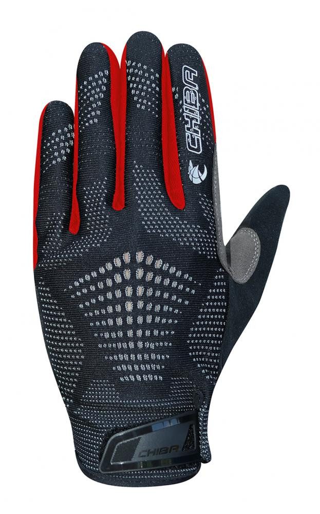 Fahrradhandschuhe CHIBA Gel Performer - Radhandschuhe XXL schwarzz/rot mit Gelpolster &