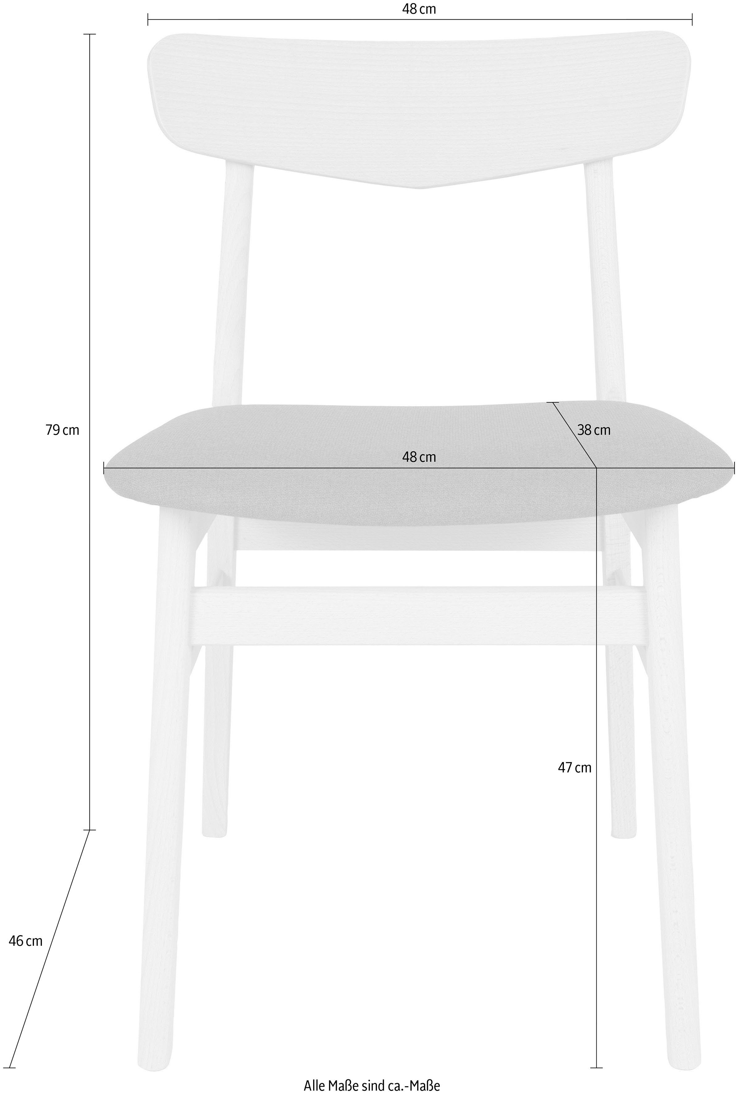 Hammel Hammel 2/4 Sitzfläche, by Mosbøl (2 St), versch. Findahl anthrazit Massivholz, Farben (Set, Stk), Esszimmerstuhl Furniture gepolsterte