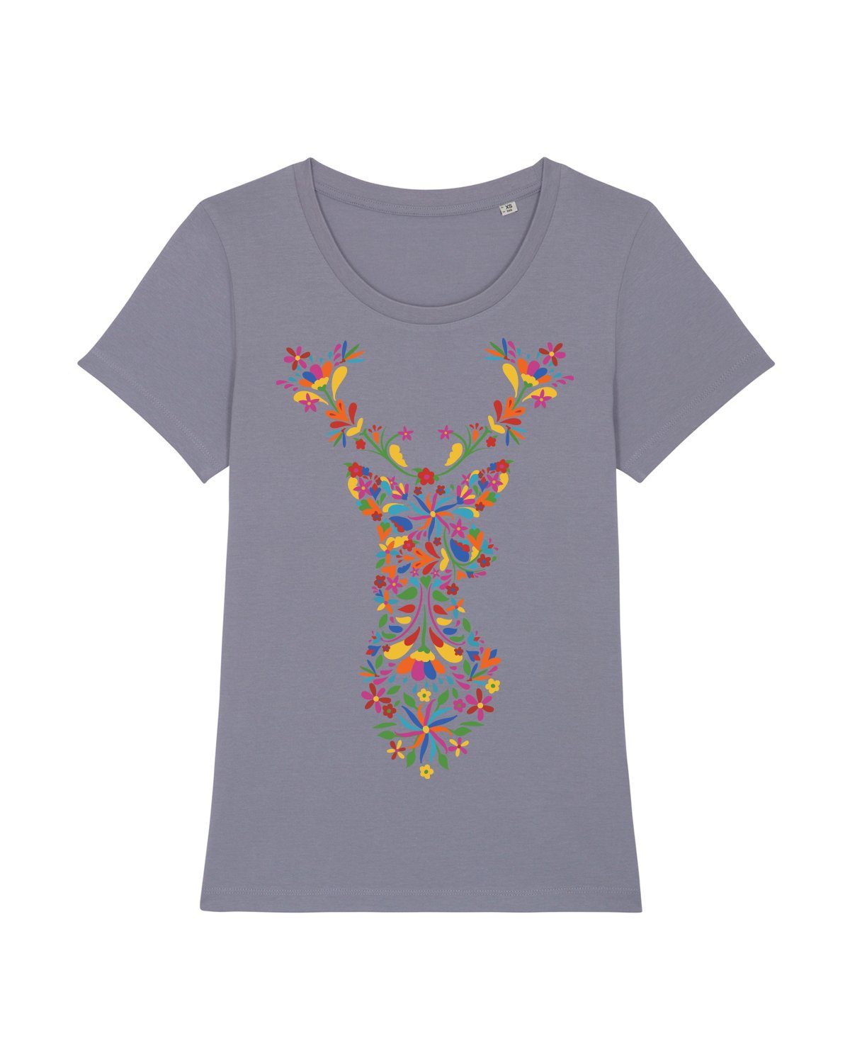 wat? Apparel Print-Shirt Floral Deer (1-tlg) flieder | T-Shirts
