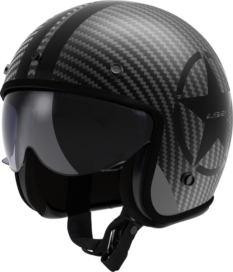 Motorradhelm OF601 Bob II Carbon Star Jethelm