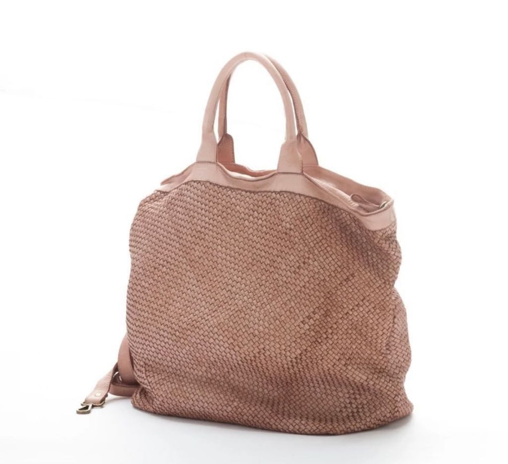 BZNA Shopper Naomi Designer Handtasche Schultertasche Tasche, Geflochtenes Leder