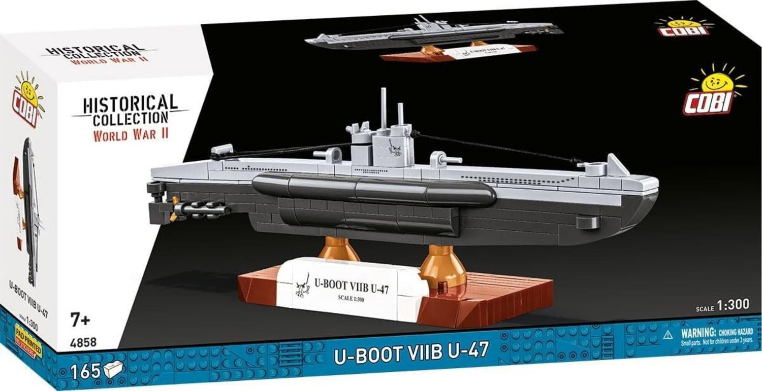 COBI COBI Historical Collection 4858 - U-Boot VIIB U-47, WWII, Bausatz 1:30 Konstruktions-Spielset
