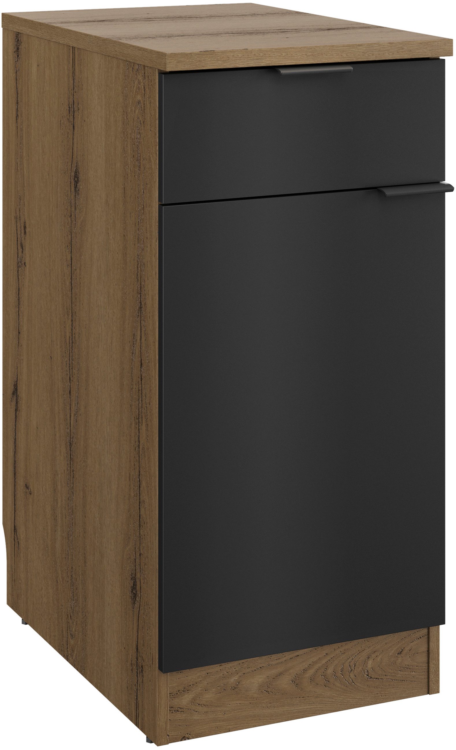 Gami Unterschrank Eden Küche Unterschrank B.40 1 Tür 1 Schublade Unterschrank mit 1Tür und 1 Schublade Breite 40 cm