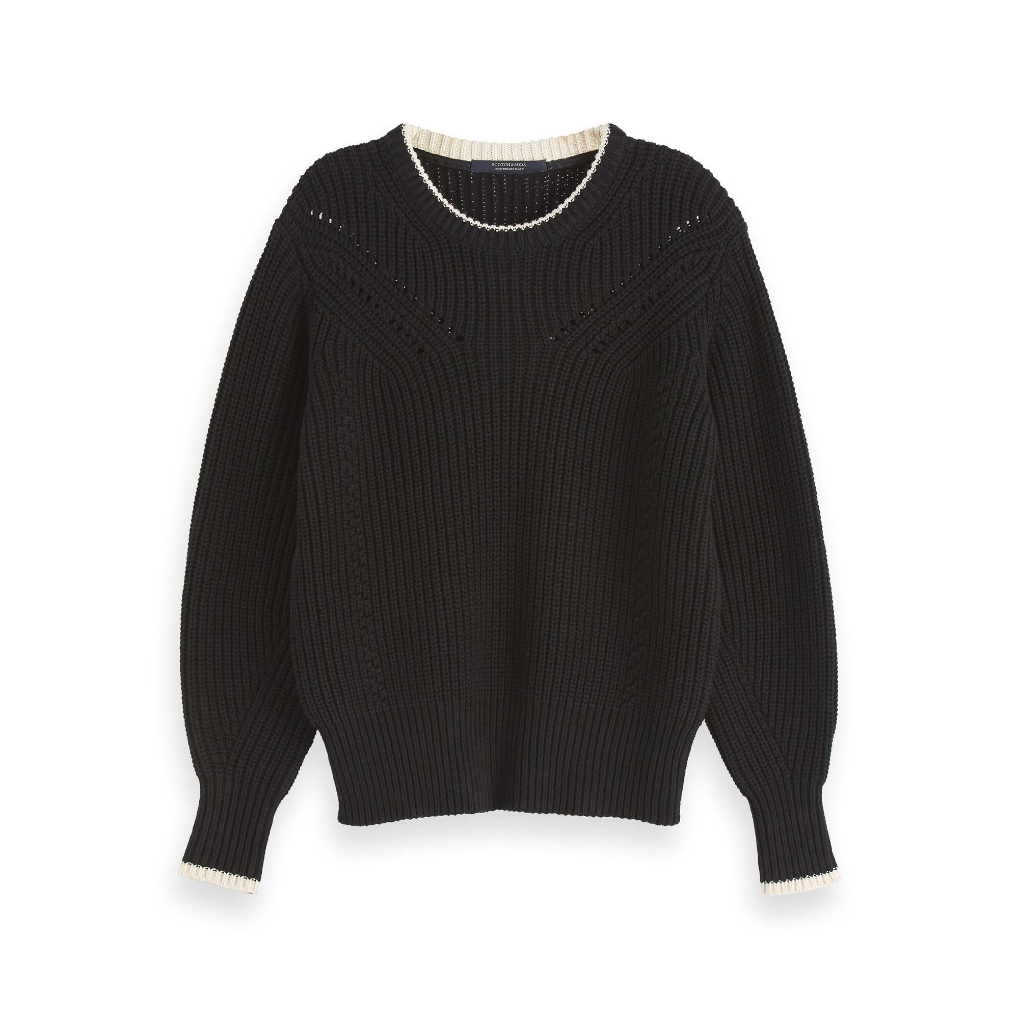 Maison Scotch Fleecepullover Maison Scotch Damen Pullover Chunky Cotton Knit 153829