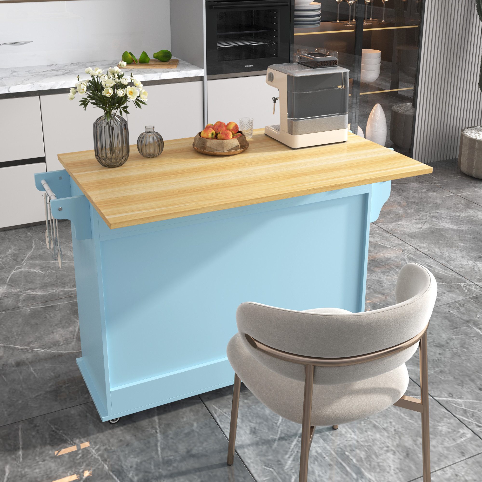 Flieks Küchenwagen Sideboard, (1 St., mit günstig online kaufen
