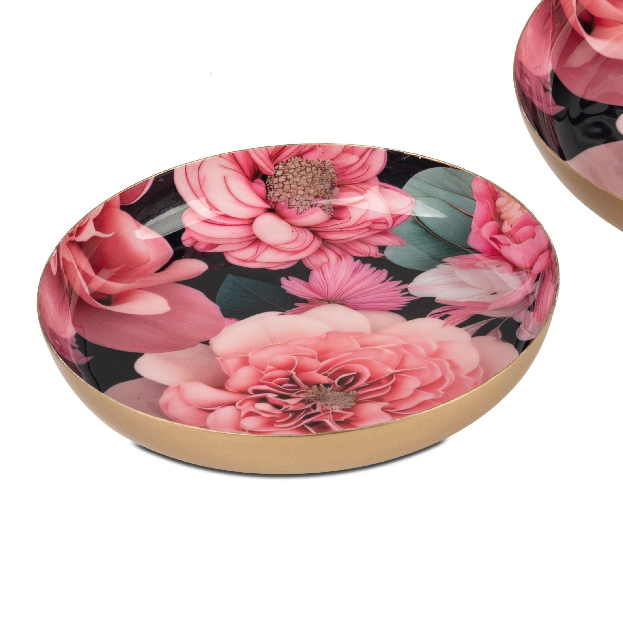 formano Dekoteller Rosengarten, Höhe: 3cm, Farbe: Rosa, Motiv: Rosen