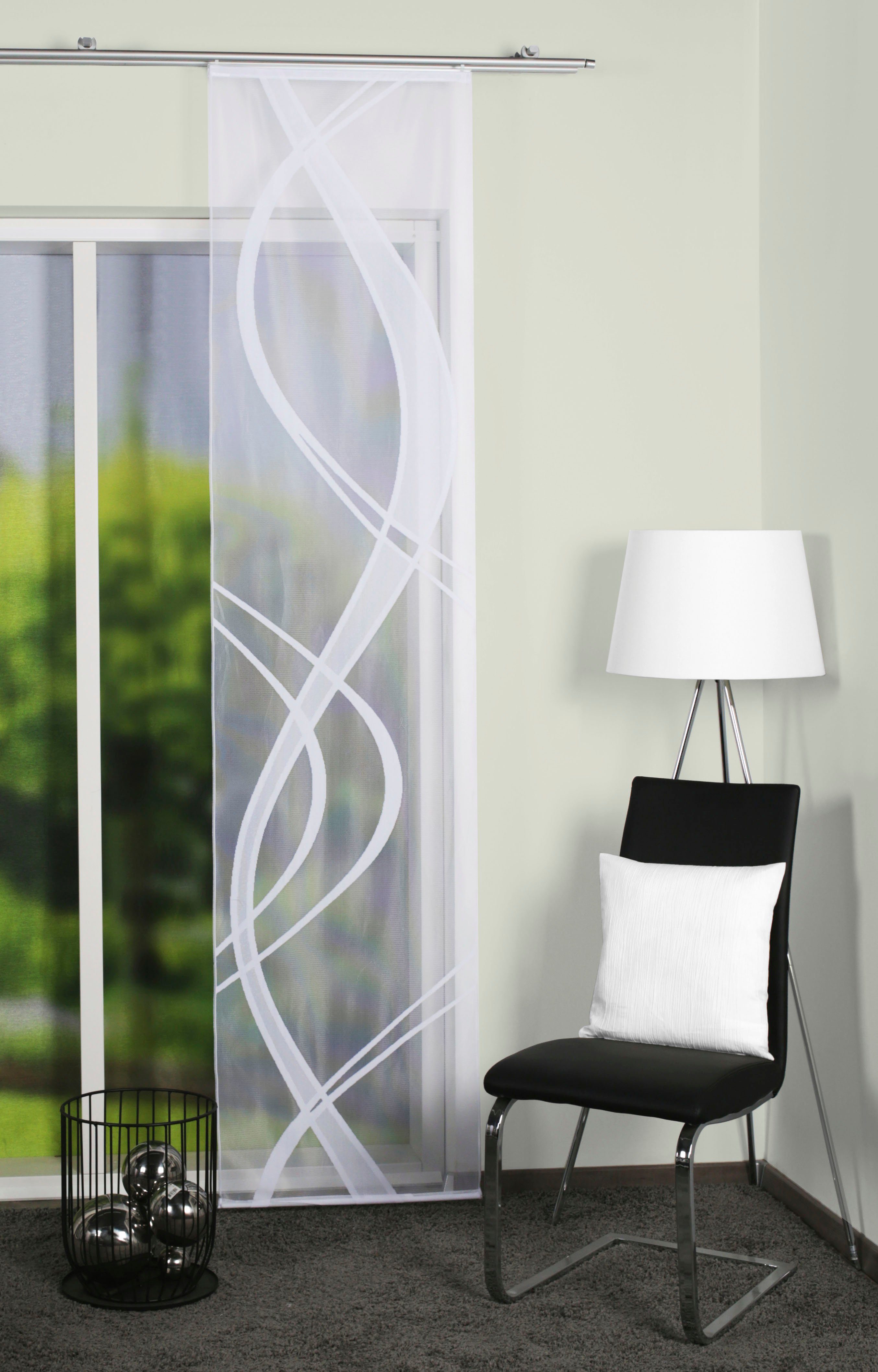 HOME WOHNIDEEN Schiebegardine TIBASO (1 St), Paneelwagen, transparent, Wirk günstig online kaufen