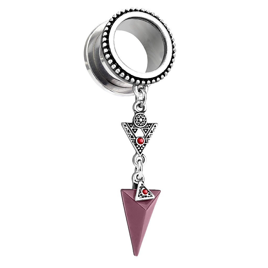 ᐅ Taffstyle Plug Flesh Tunnel Rand Stammes Pfeil Tribal Anhänger, Flesh