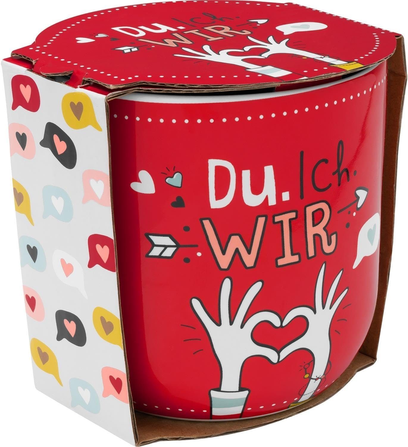 Sheepworld Tasse Kaffeetasse Kaffeebecher Teetasse Tasse Sheepworld H)PPY life 50cl, Material: Steinzeug
