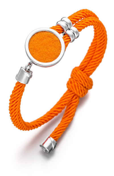 Lunavit Armband Lunavit Aromaschmuck Duftarmband orange-silber