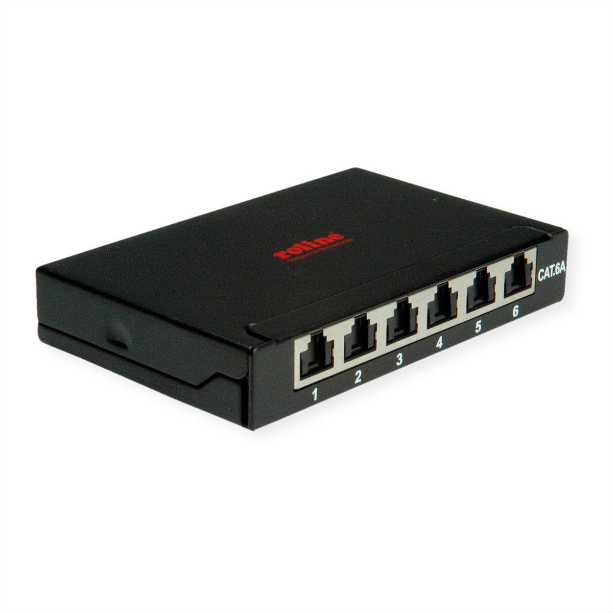 Mini-Patchpanel, Kat.6A (Class EA), 6x RJ45 Netzwerk-Panel