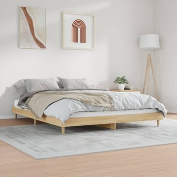 furnicato Bett Bettgestell Sonoma-Eiche 150x200 cm Holzwerkstoff