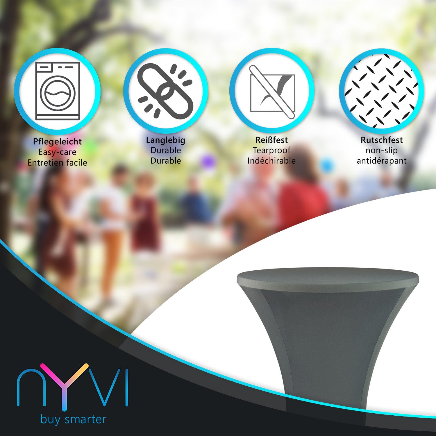 NYVI Stehtischhusse Stehtischhusse NYVIGala Elastische Premium günstig online kaufen