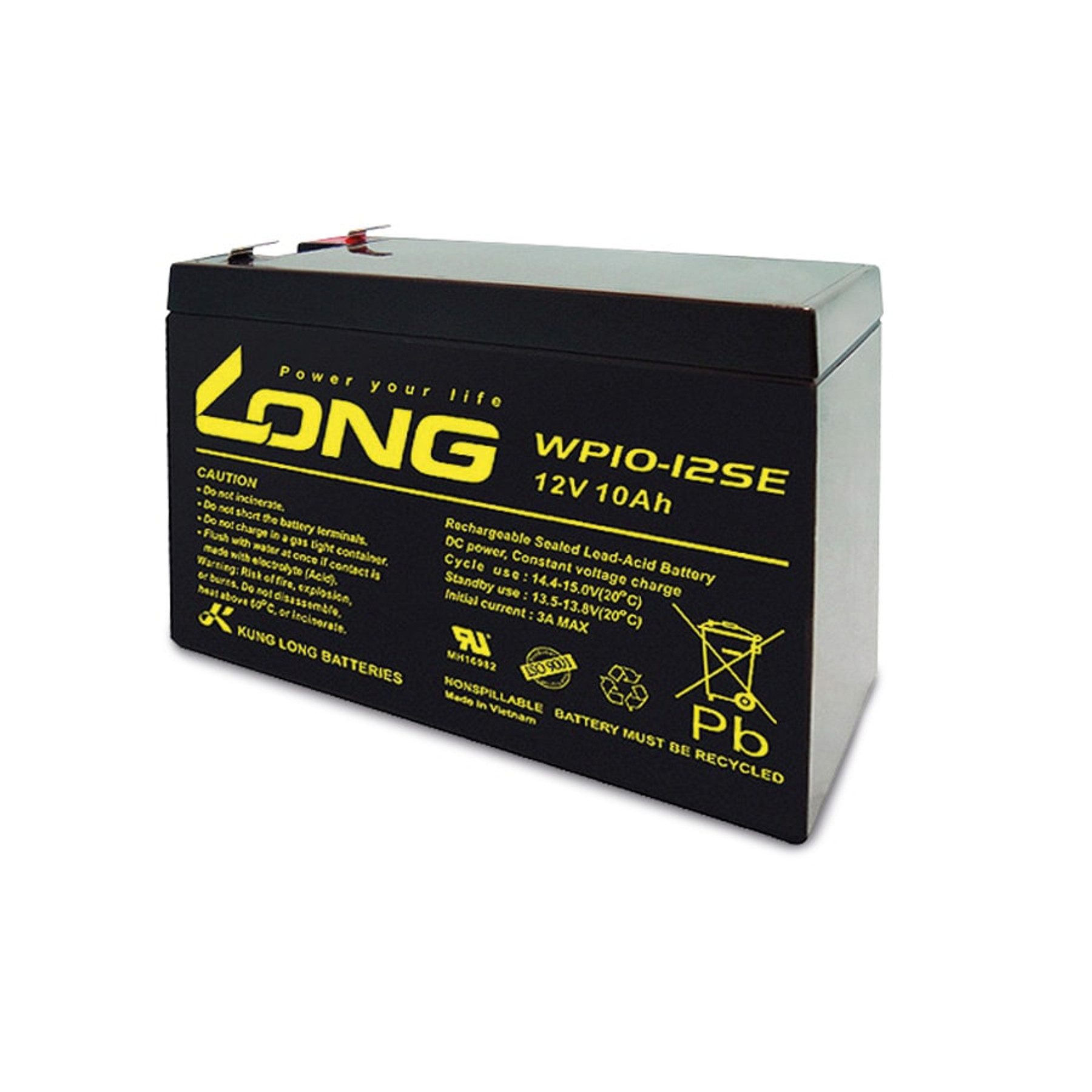 Kung Long KUNG LONG Blei-Akkumulator WP10-12SE, 12 V-/10 Ah, zyklisch Bleiakkus