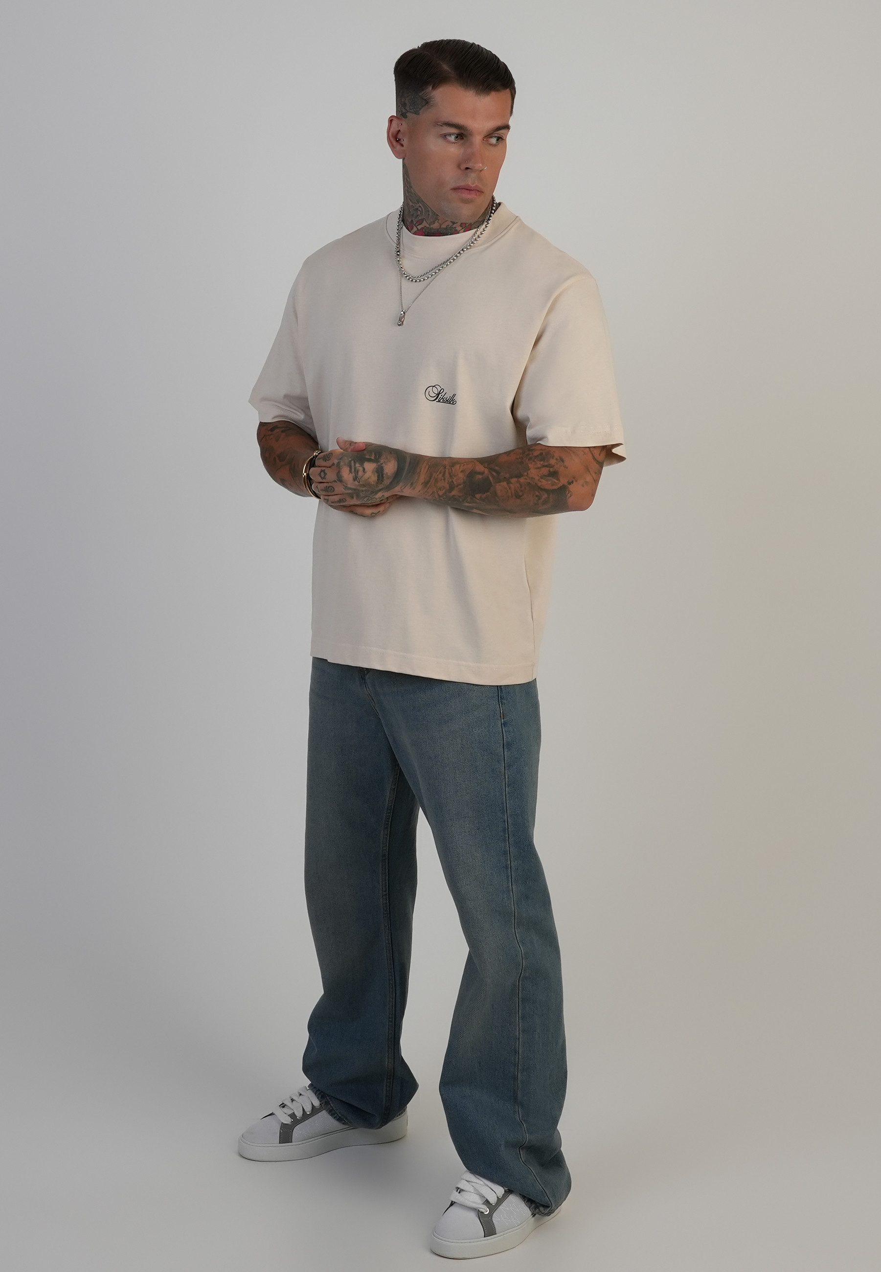T-Shirt SikSilk Herren Oversized T-Shirt