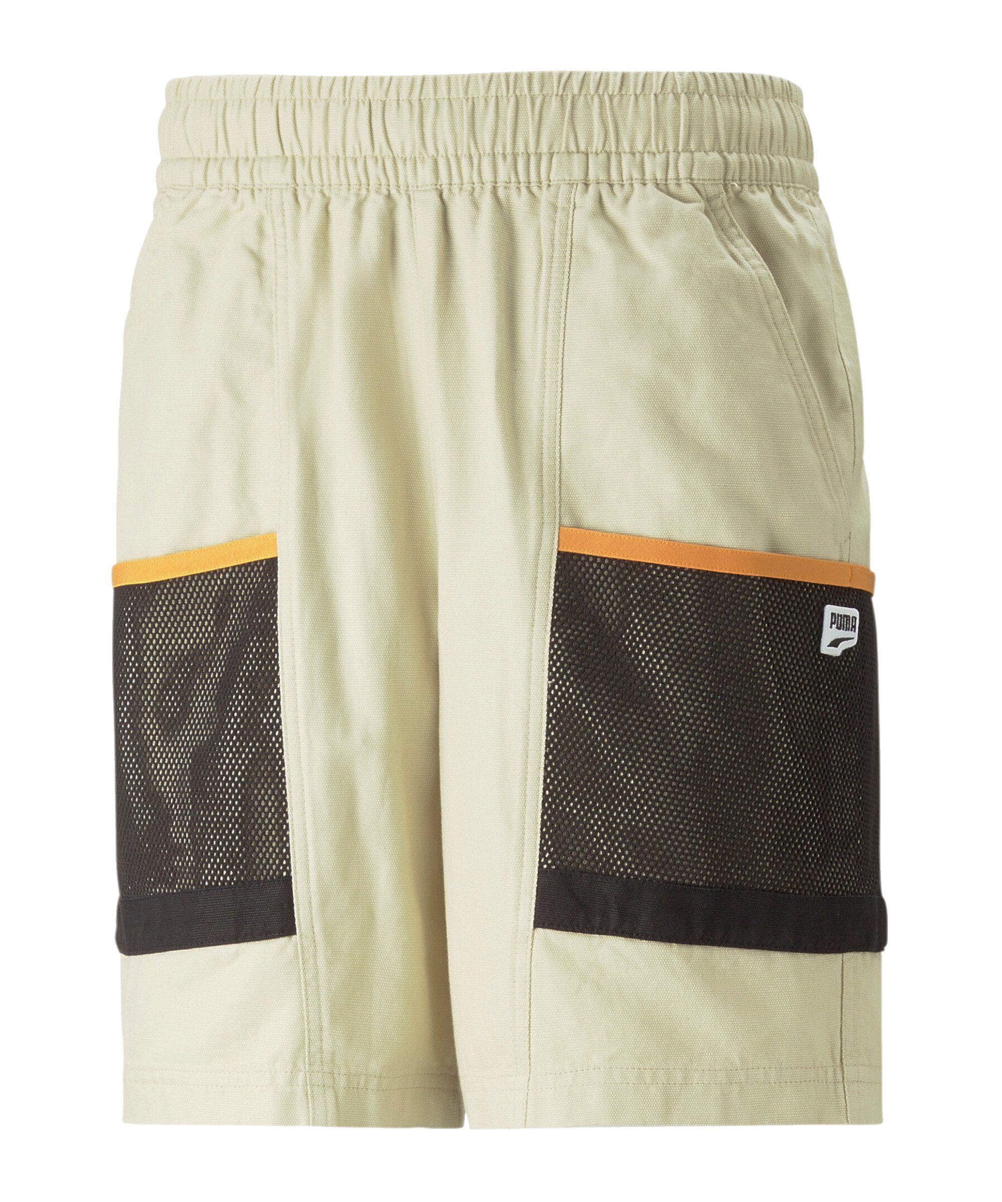 PUMA Jogginghose PUMA Downtown Cargo Short Beige Shorts Herren