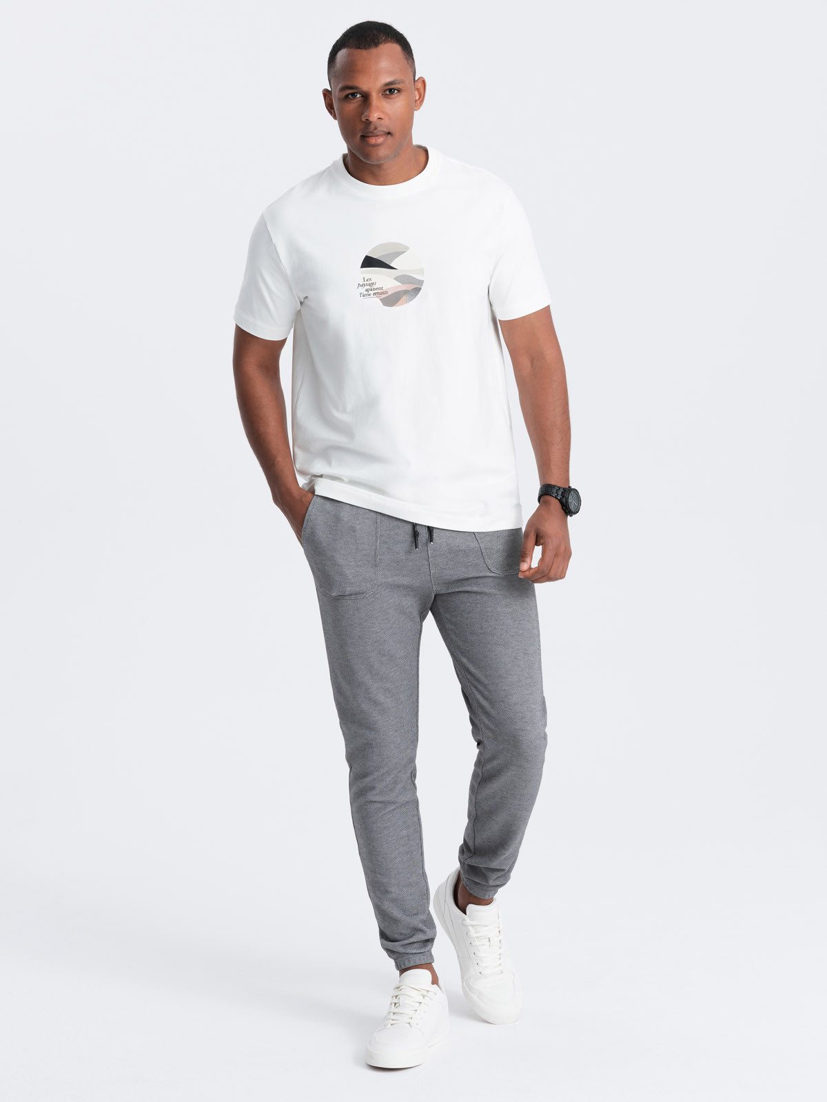 Sweathose Strukturierte Strick- Sweathose für Herren