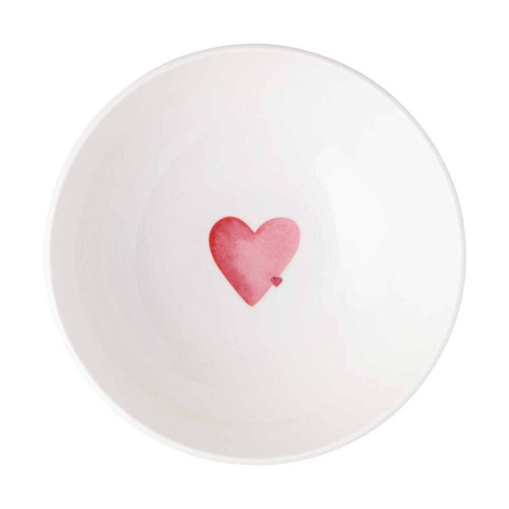 Villeroy & Boch Müslischale Müslischale 17 cm With Love Sending Love, Premium Porcelain, (1-tlg), Müslischale, Ø16,9cm, Premium Porcelain, Weiß